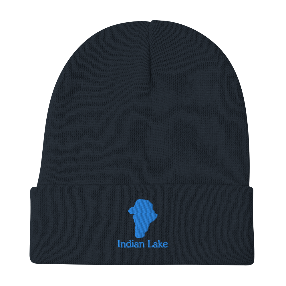 Indian Lake Embroidered Beanie Hat