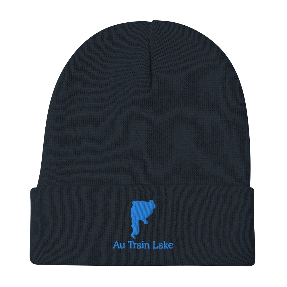 Au Train Lake Embroidered Beanie Hat