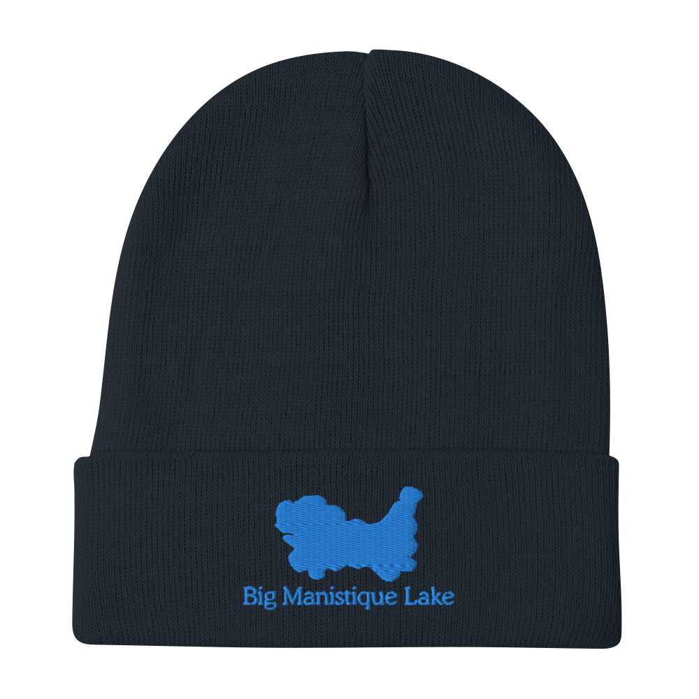 Big Manistique Lake Embroidered Beanie Hat