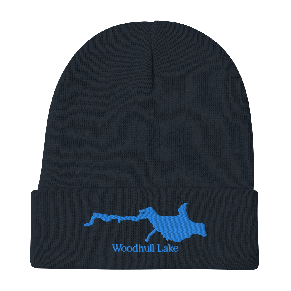 Woodhull Lake Embroidered Beanie Hat