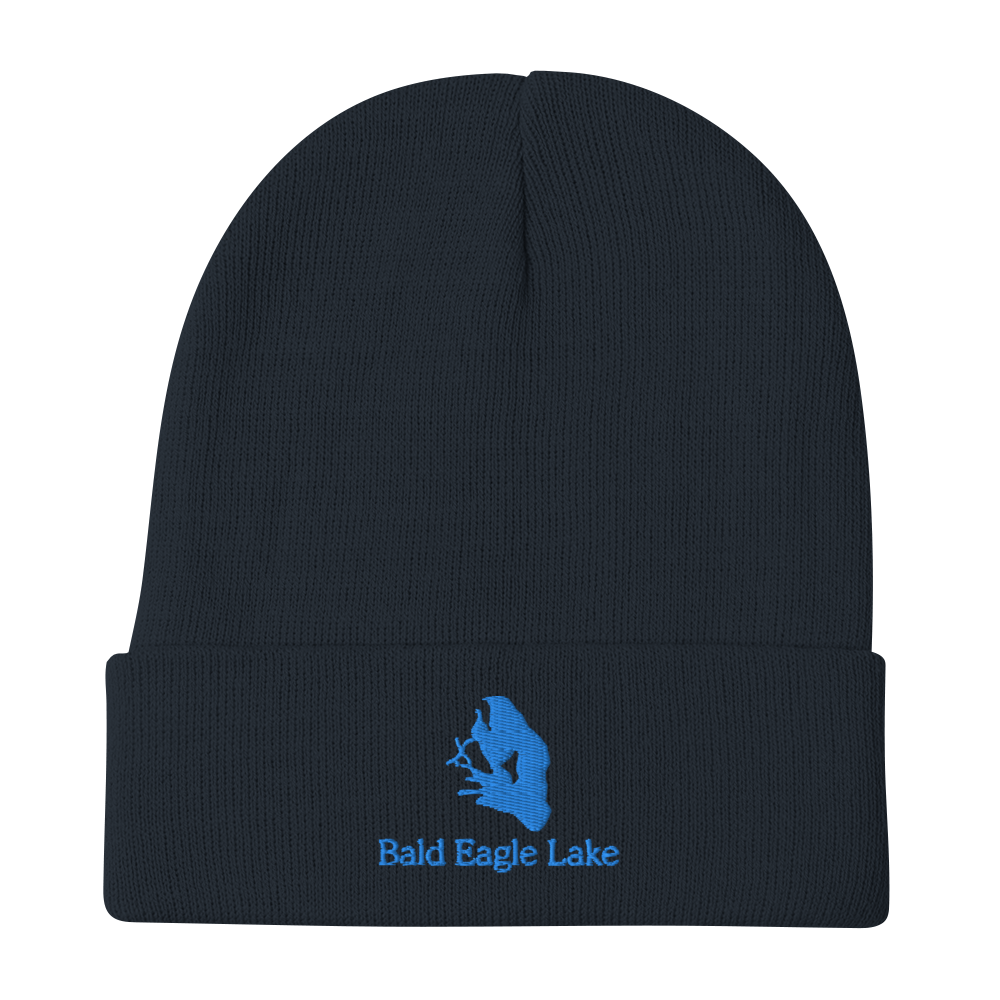 Bald Eagle Lake Embroidered Beanie Hat