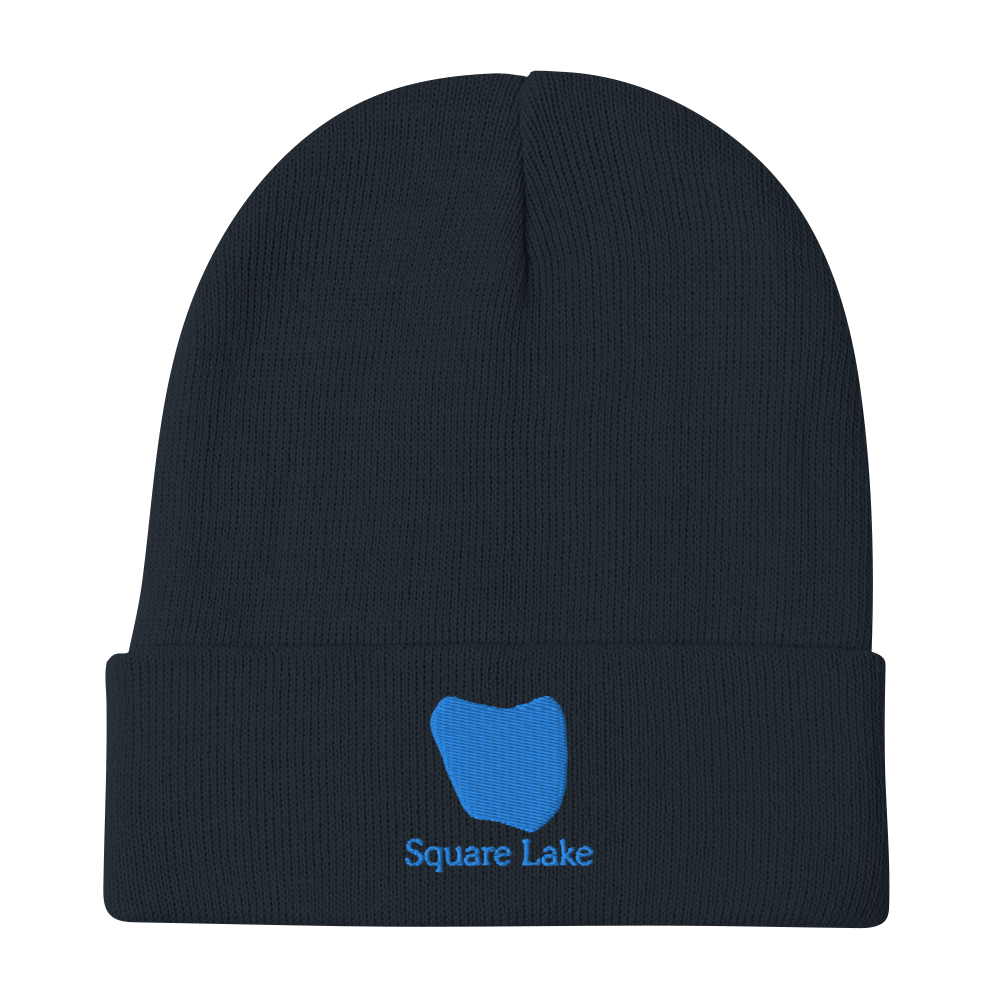 Square Lake Embroidered Beanie Hat