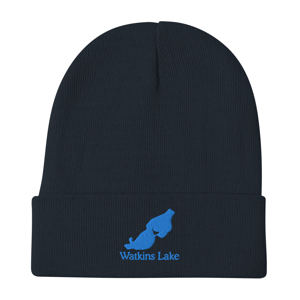 Watkins Lake Embroidered Beanie Hat