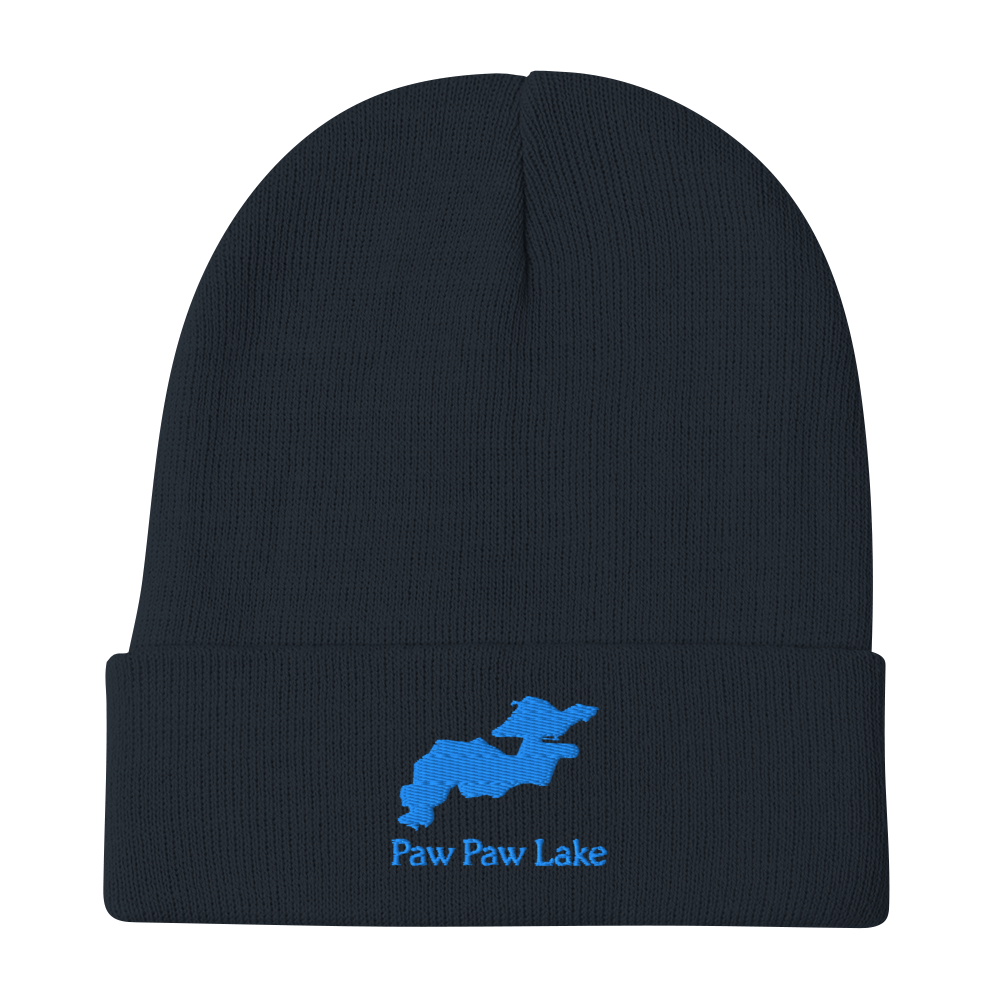 Paw Paw Lake Embroidered Beanie Hat