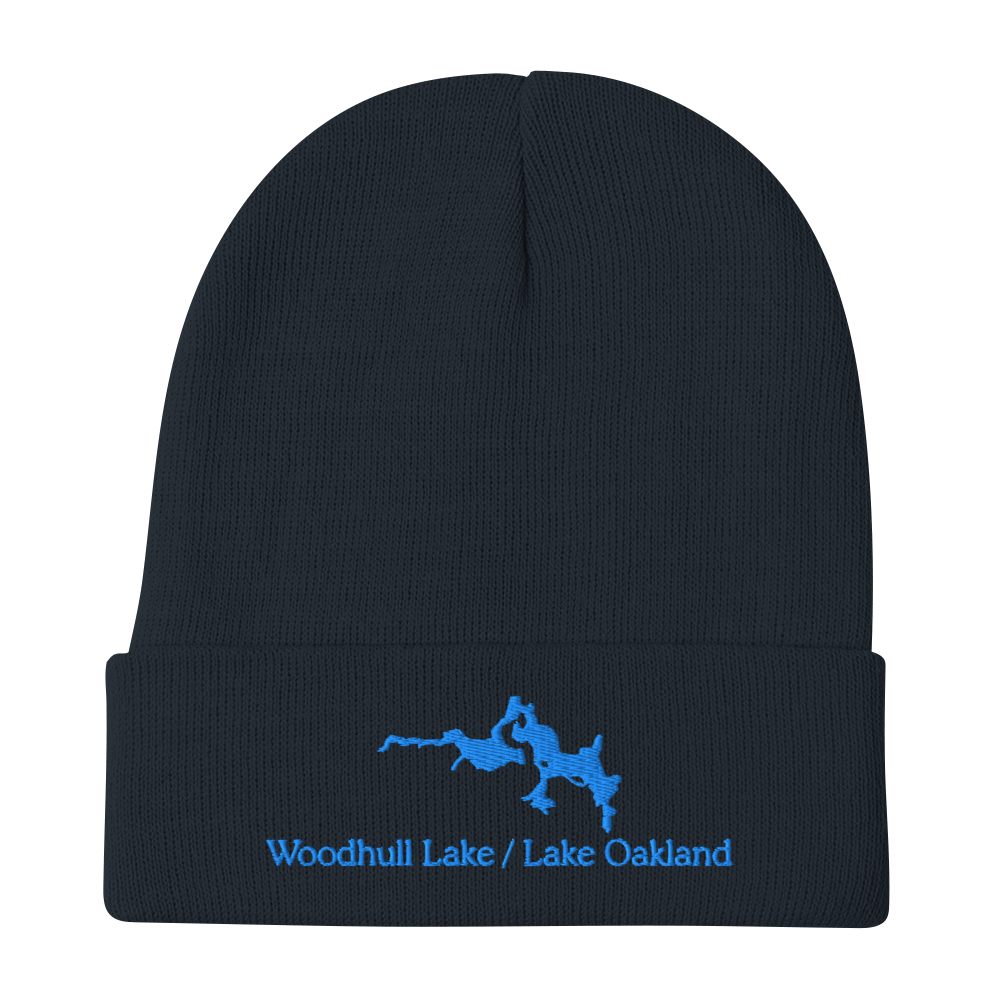 Woodhull Lake / Lake Oakland Embroidered Beanie Hat