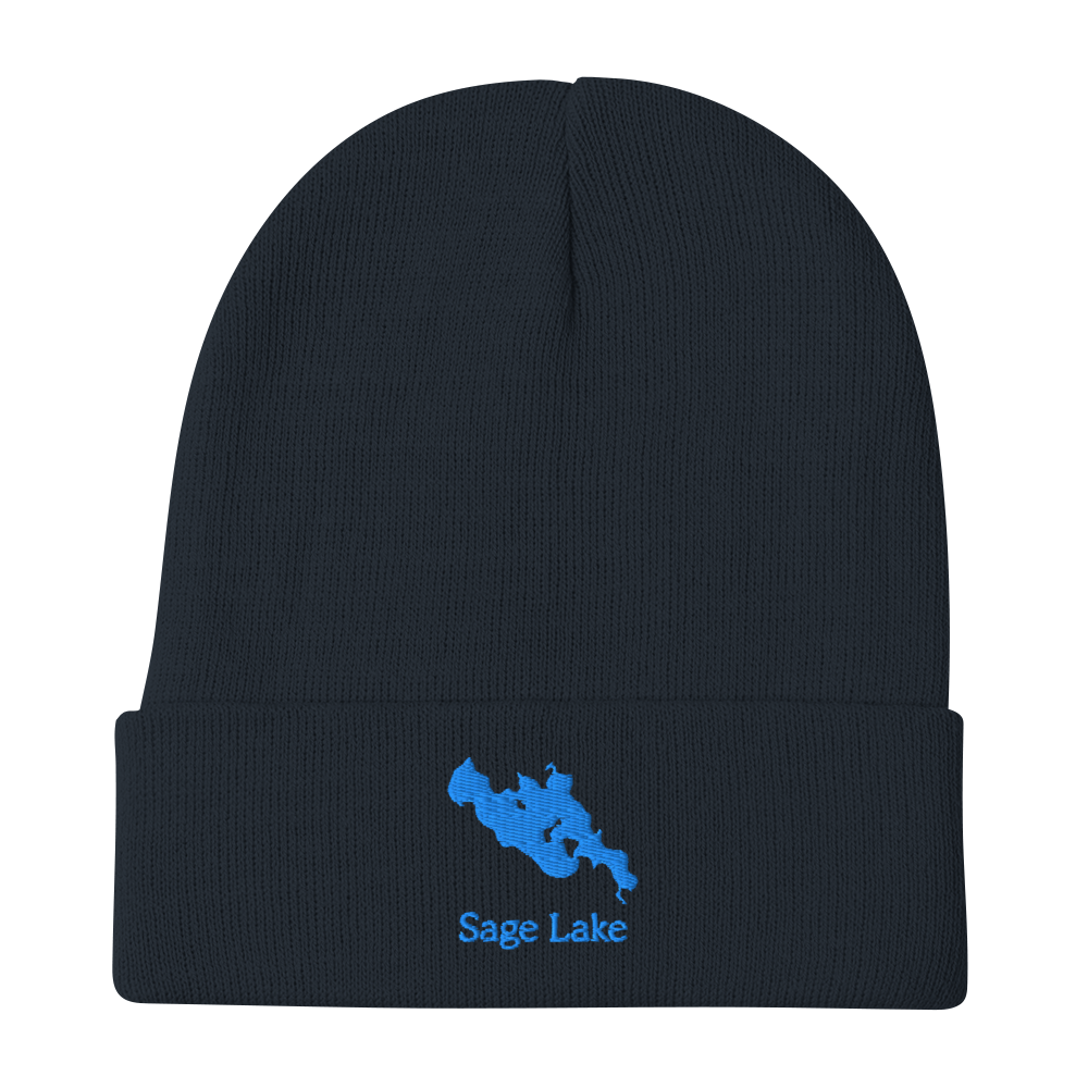 Sage Lake Embroidered Beanie Hat