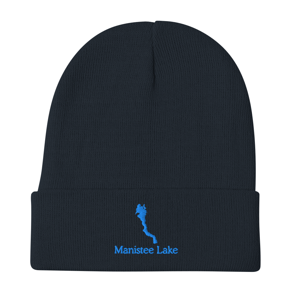 Manistee Lake Embroidered Beanie Hat