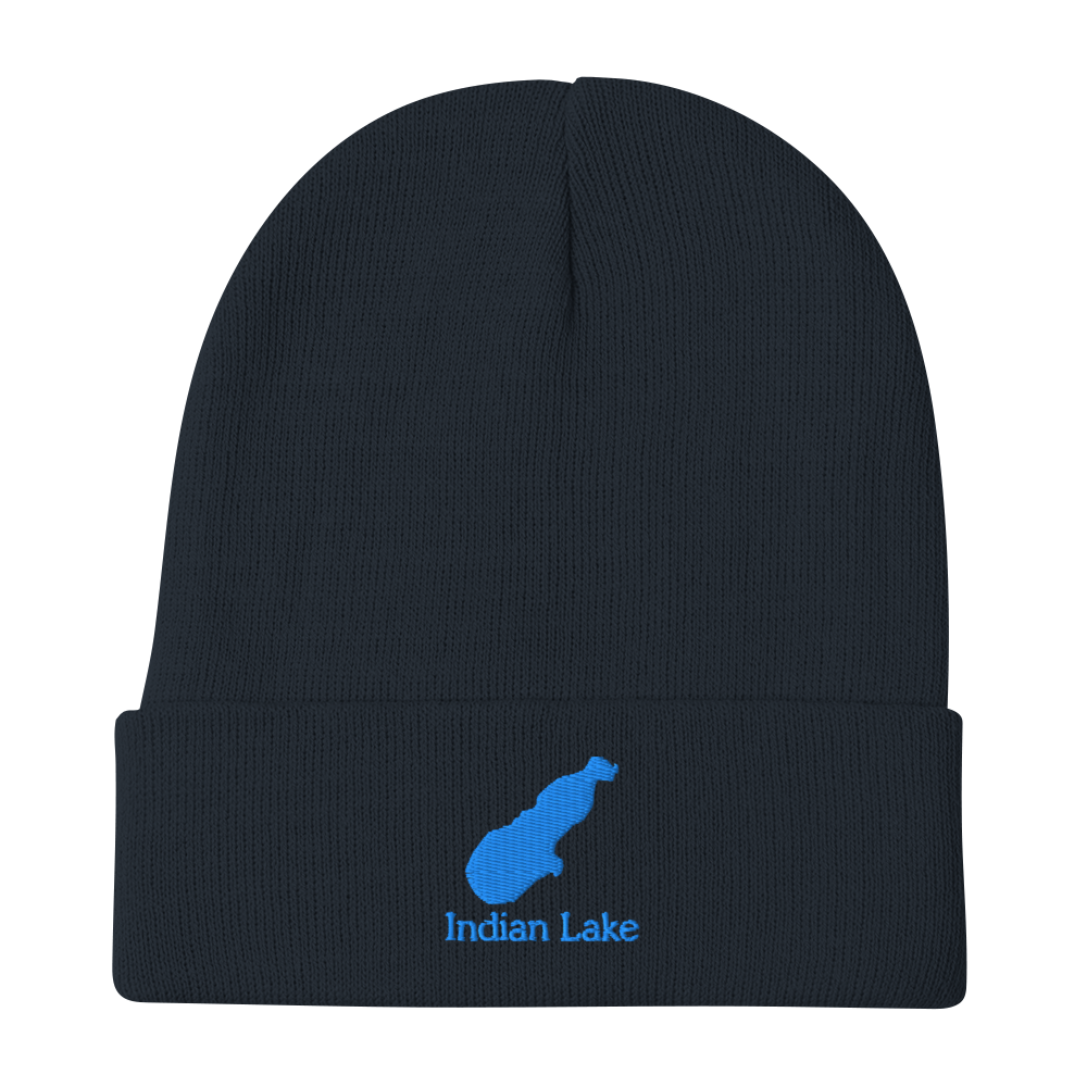 Indian Lake Embroidered Beanie Hat