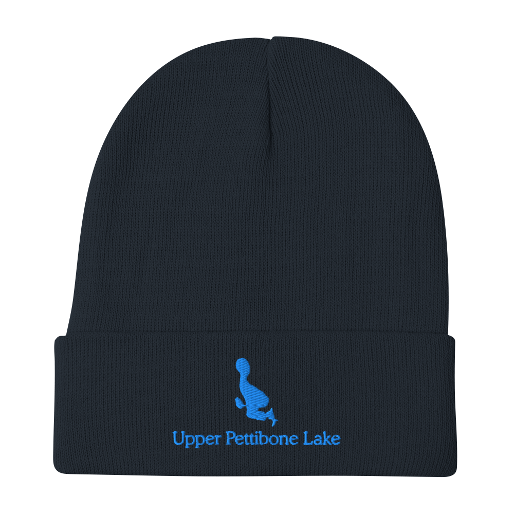 Upper Pettibone Lake Embroidered Beanie Hat