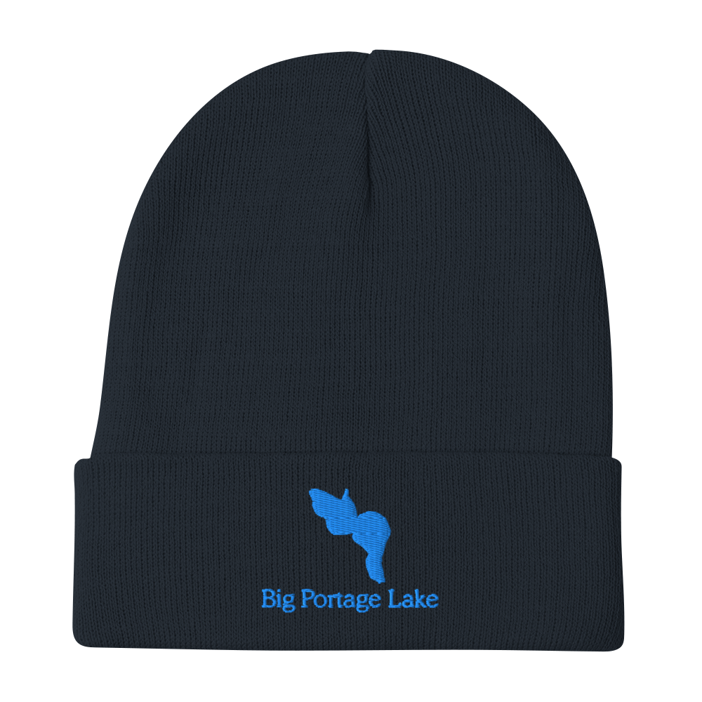 Big Portage Lake Embroidered Beanie Hat