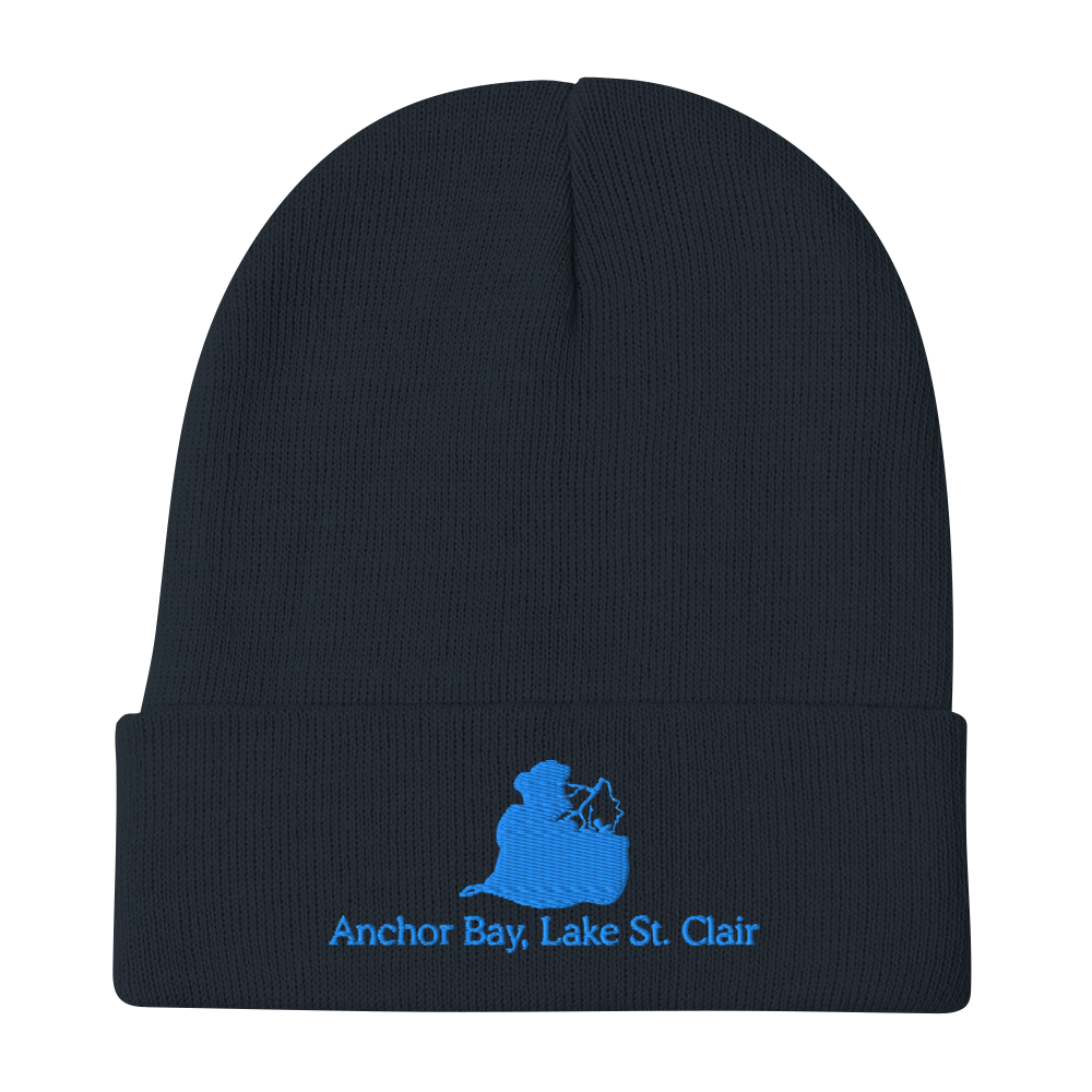 Anchor Bay, Lake St. Clair Embroidered Beanie Hat