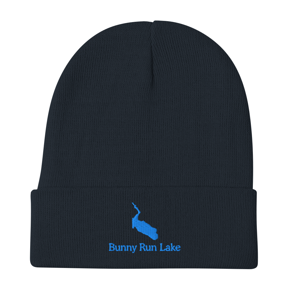 Bunny Run Lake Embroidered Beanie Hat