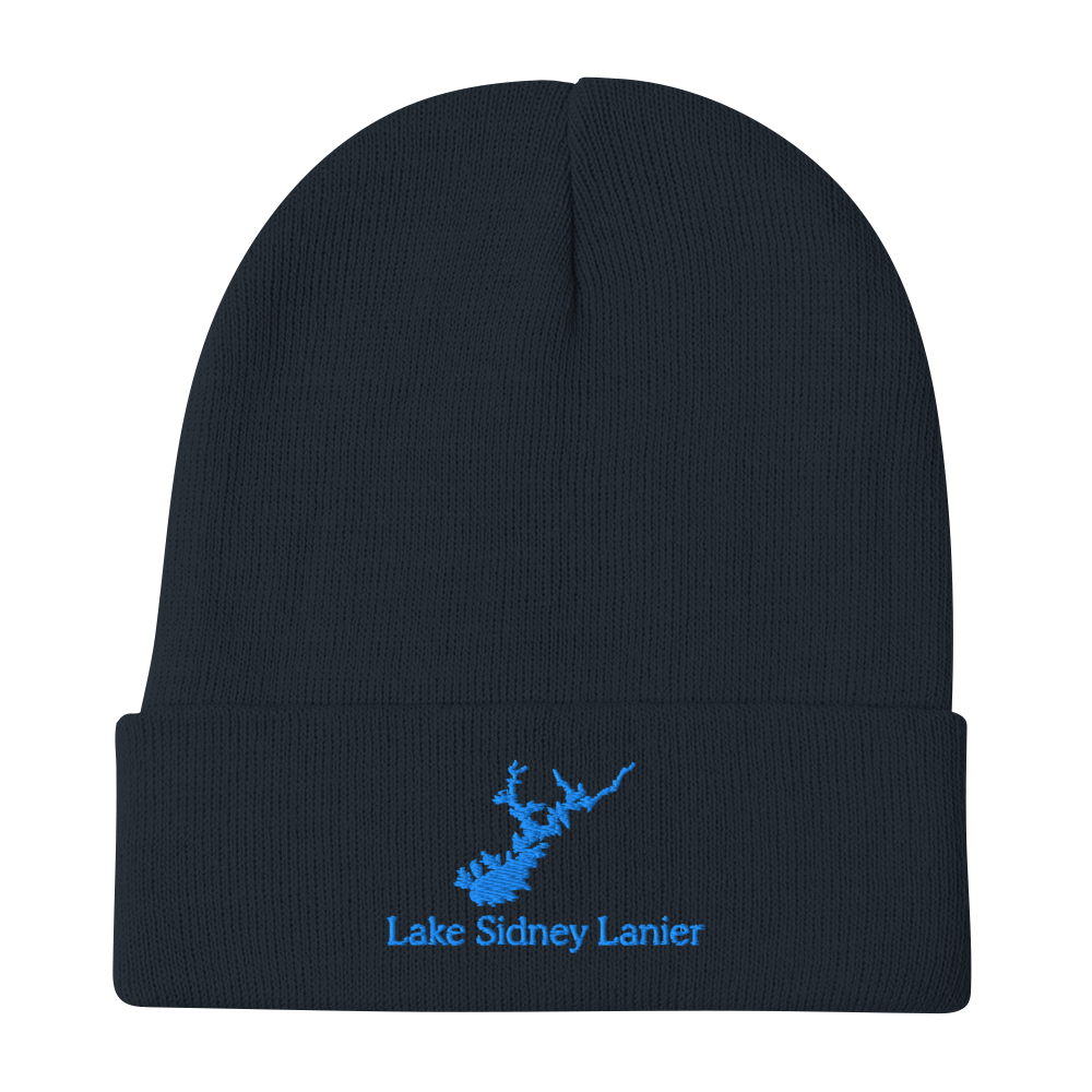 Lake Sidney Lanier Embroidered Beanie Hat