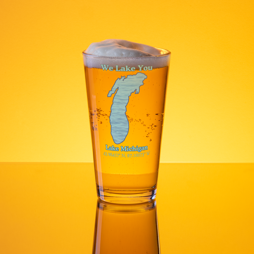 Lake Michigan 16 oz Pint Glass