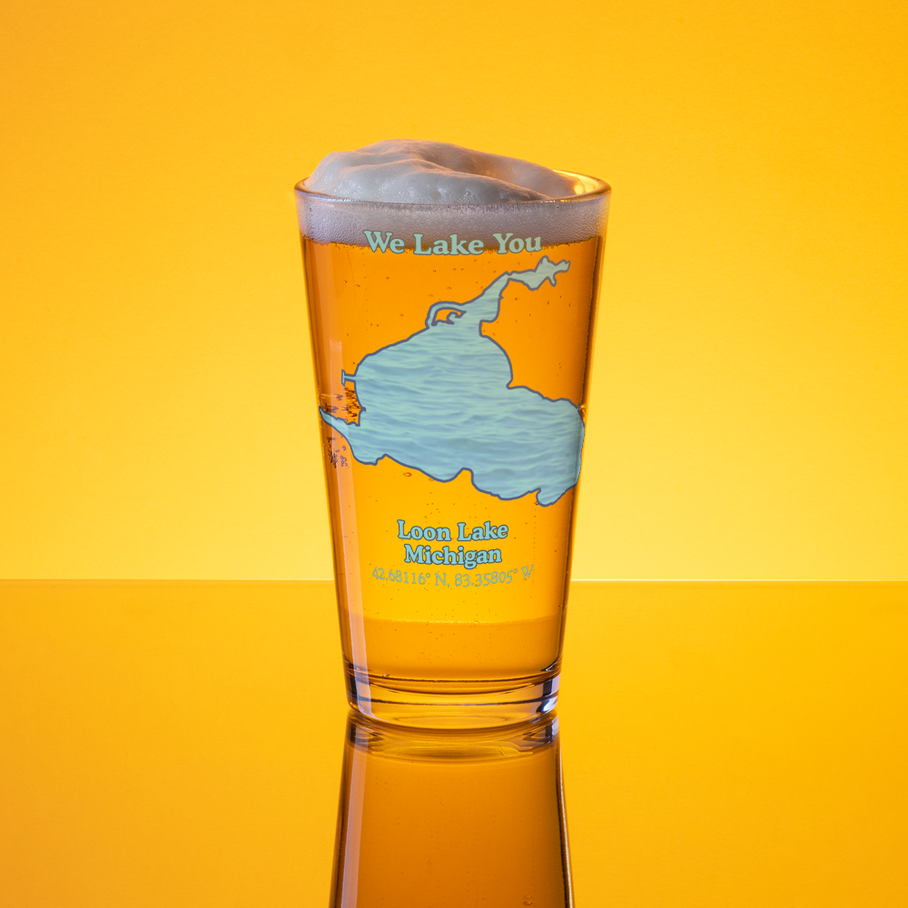 Loon Lake 16 oz Pint Glass