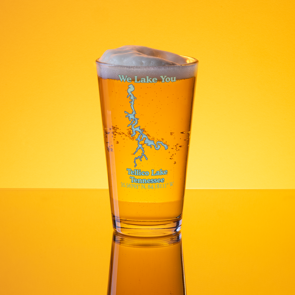 Tellico Lake 16 oz Pint Glass