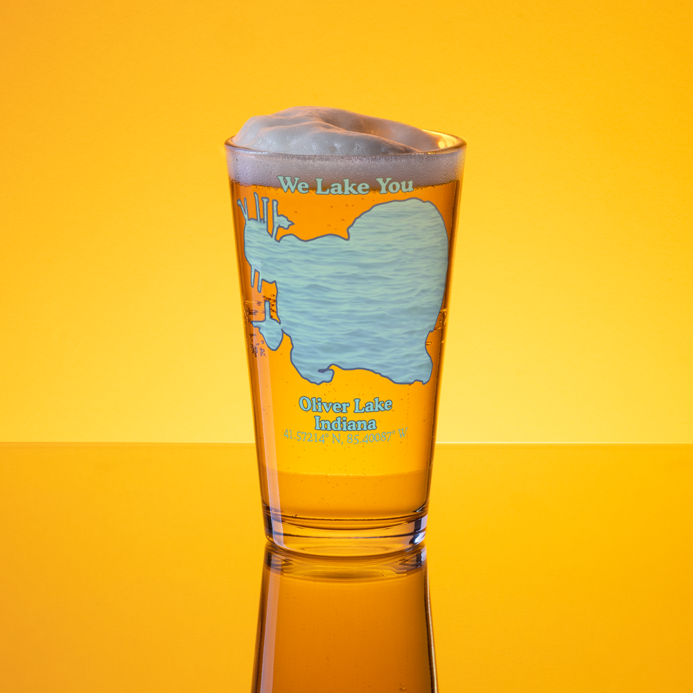 Oliver Lake 16 oz Pint Glass