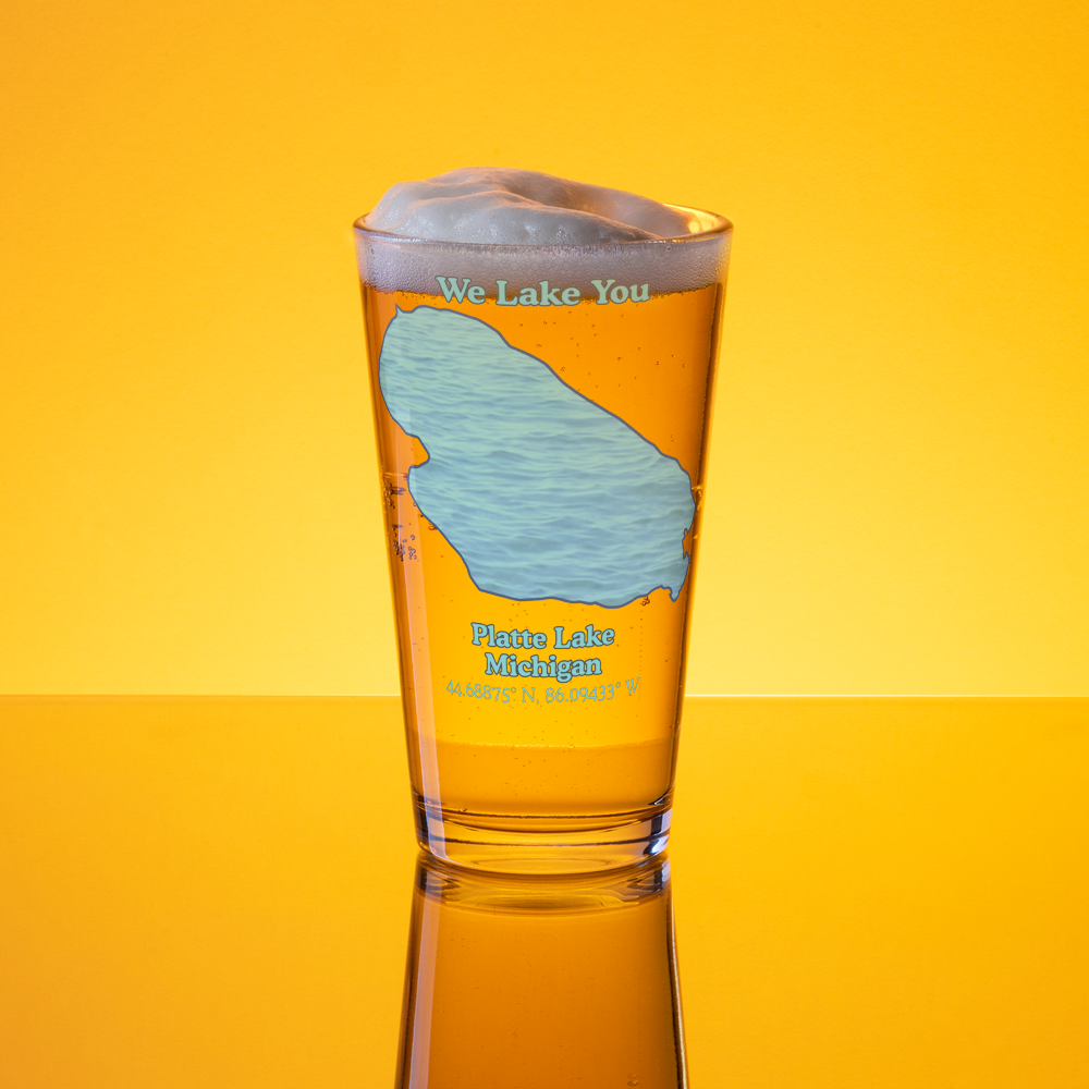 Platte Lake 16 oz Pint Glass