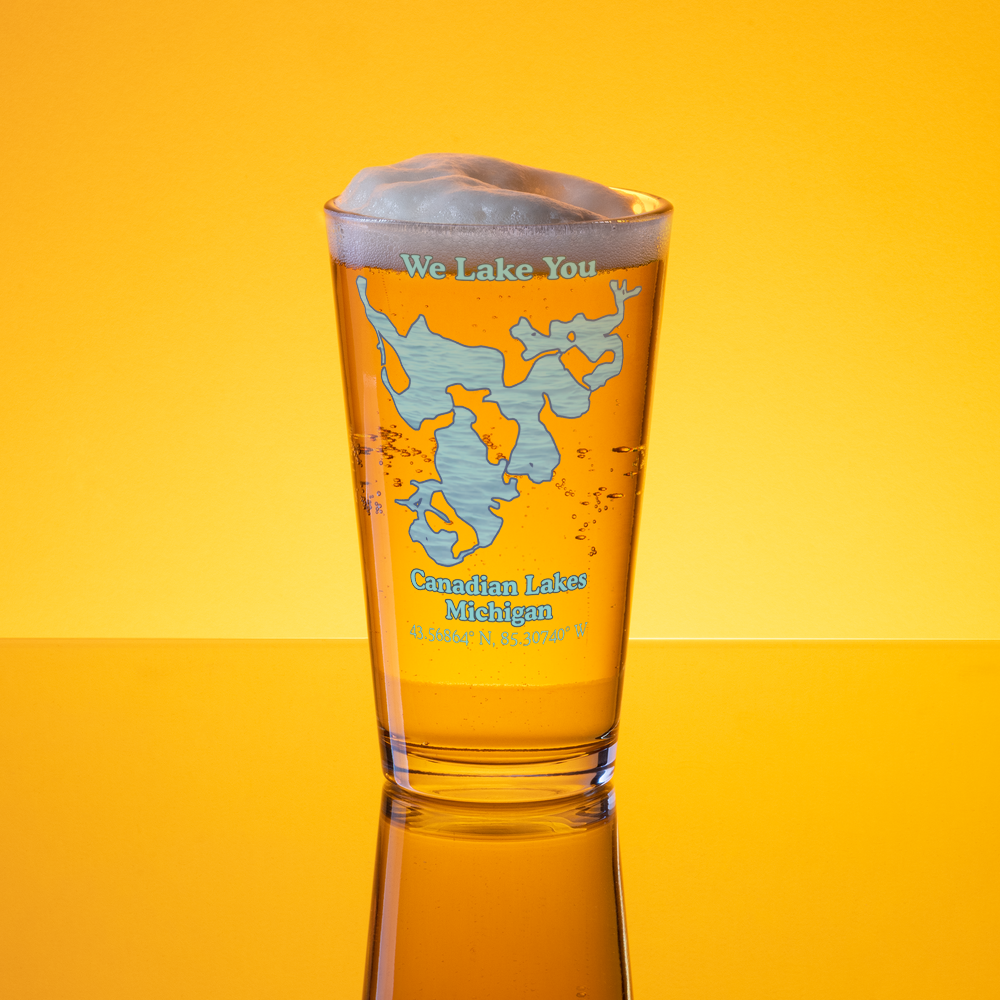 Canadian Lakes 16 oz Pint Glass