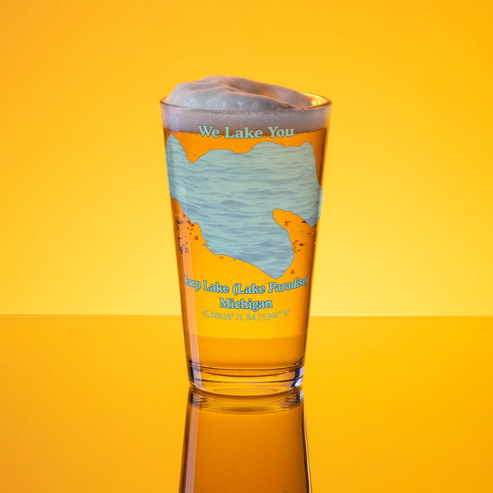 Carp Lake (Lake Paradise) 16 oz Pint Glass