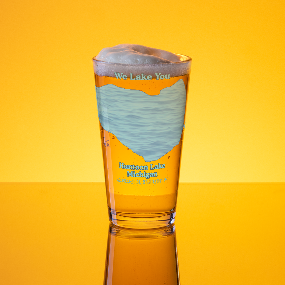 Huntoon Lake 16 oz Pint Glass