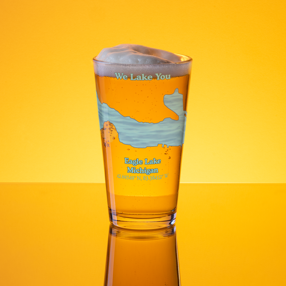 Eagle Lake 16 oz Pint Glass