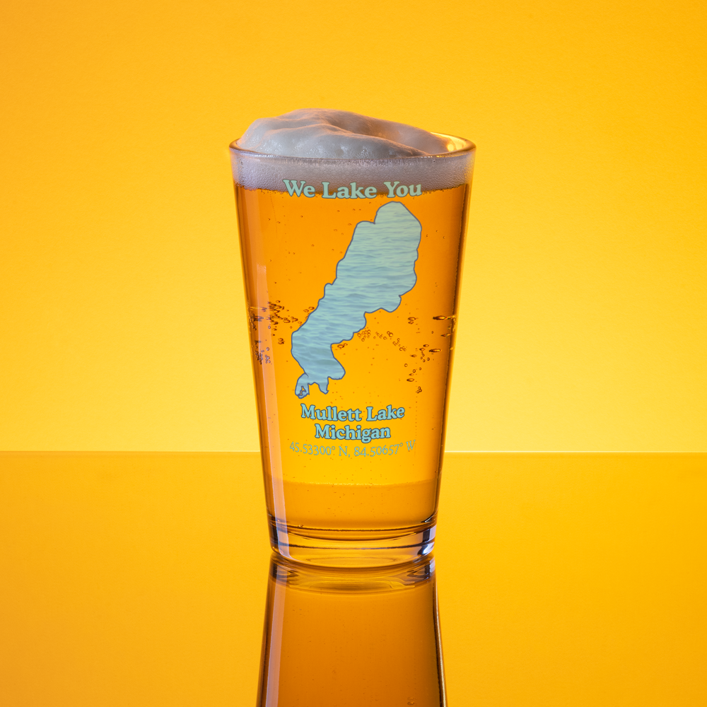 Mullett Lake 16 oz Pint Glass