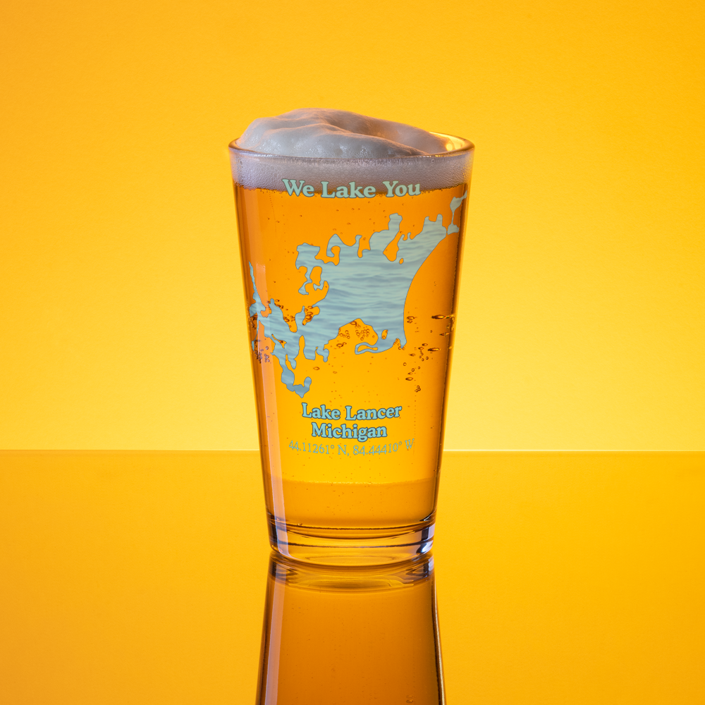Lake Lancer 16 oz Pint Glass