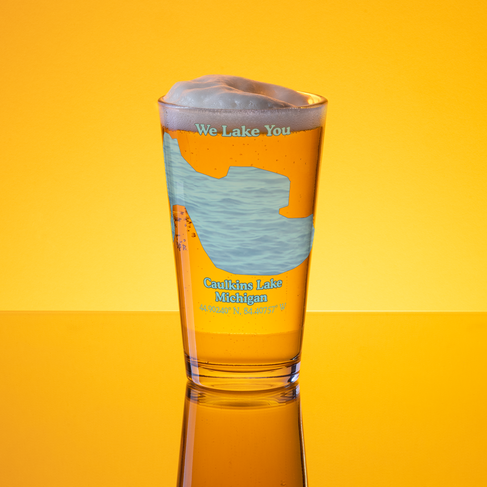 Caulkins Lake 16 oz Pint Glass
