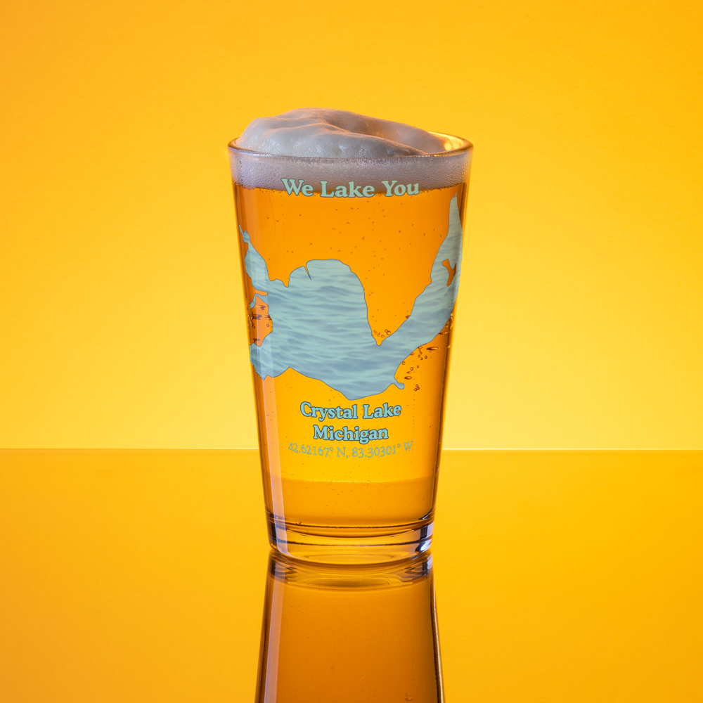 Crystal Lake 16 oz Pint Glass