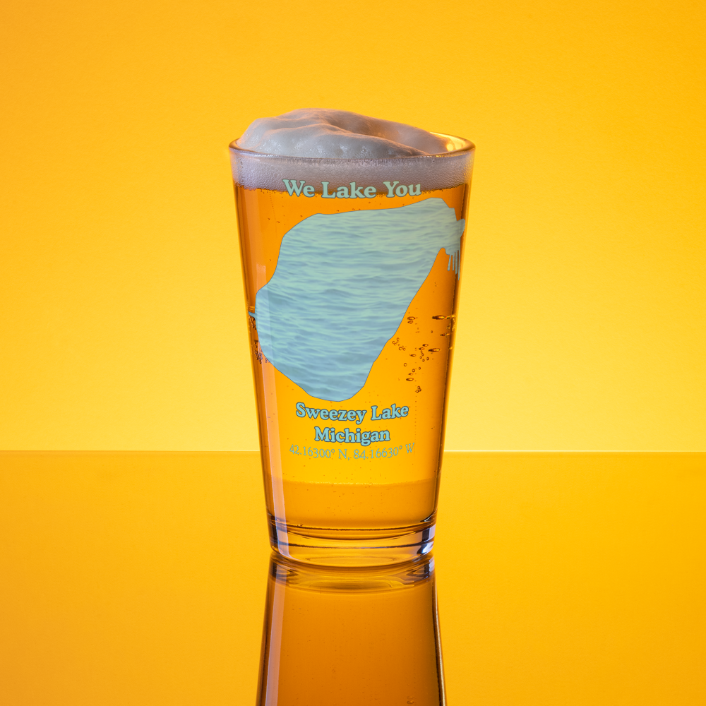 Sweezey Lake 16 oz Pint Glass