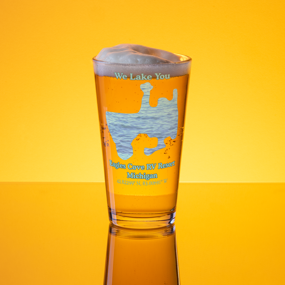 Eagles Cove RV Resort 16 oz Pint Glass