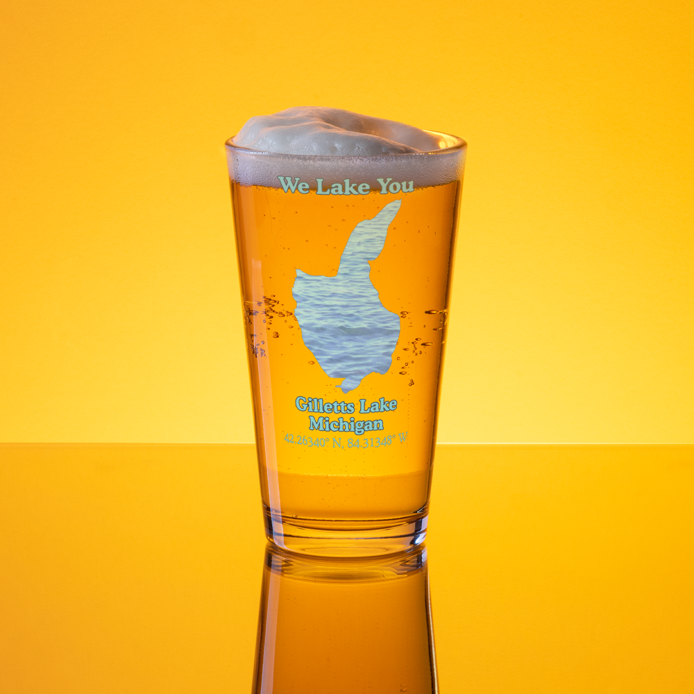 Gilletts Lake 16 oz Pint Glass