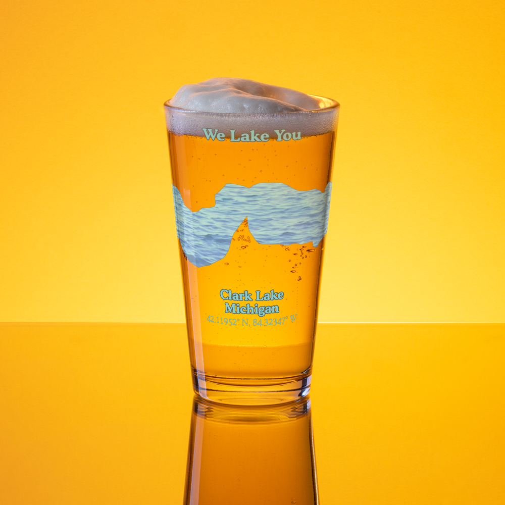 Clark Lake 16 oz Pint Glass