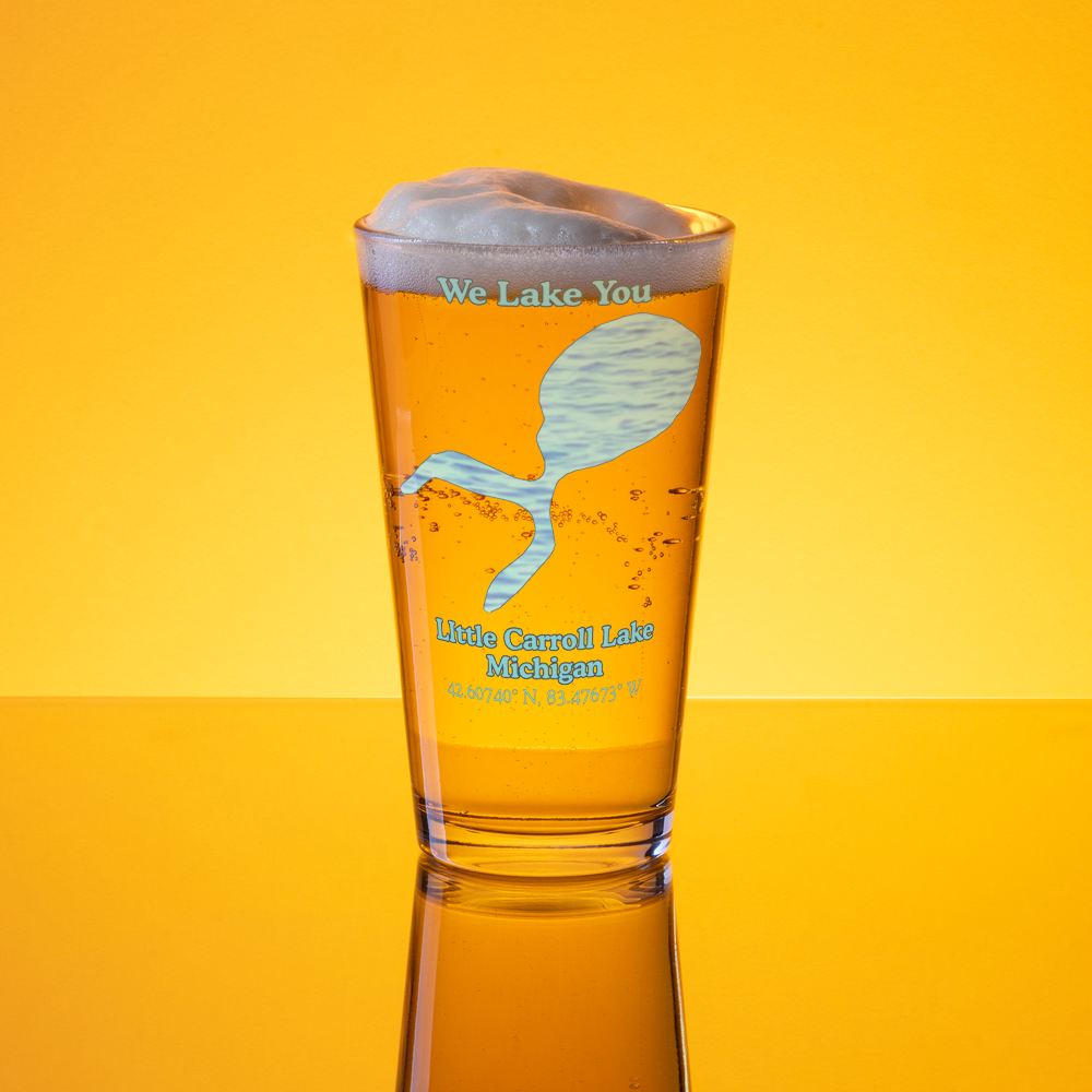 LIttle Carroll Lake 16 oz Pint Glass