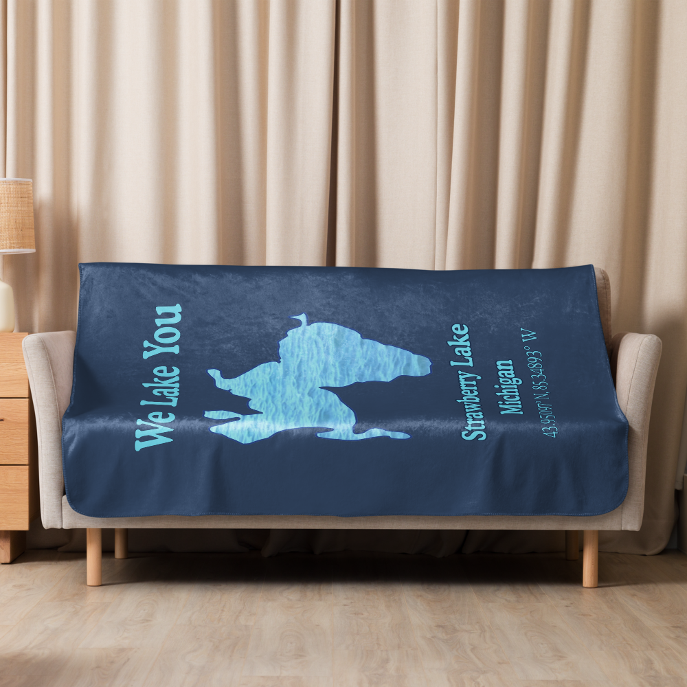 Strawberry Lake Sherpa Blanket