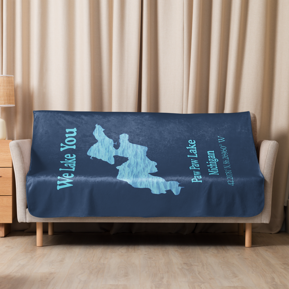 Paw Paw Lake Sherpa Blanket