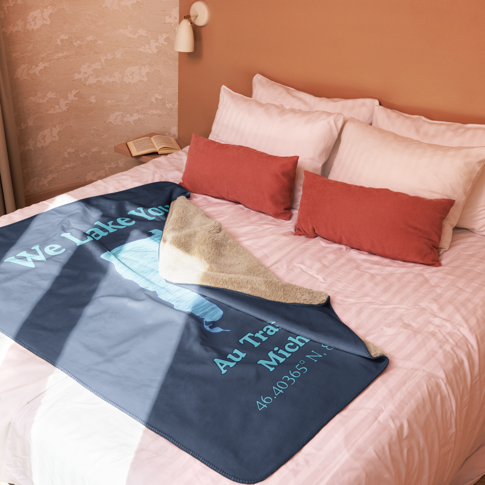Au Train Lake Sherpa Blanket