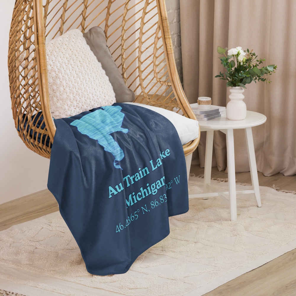 Au Train Lake Sherpa Blanket
