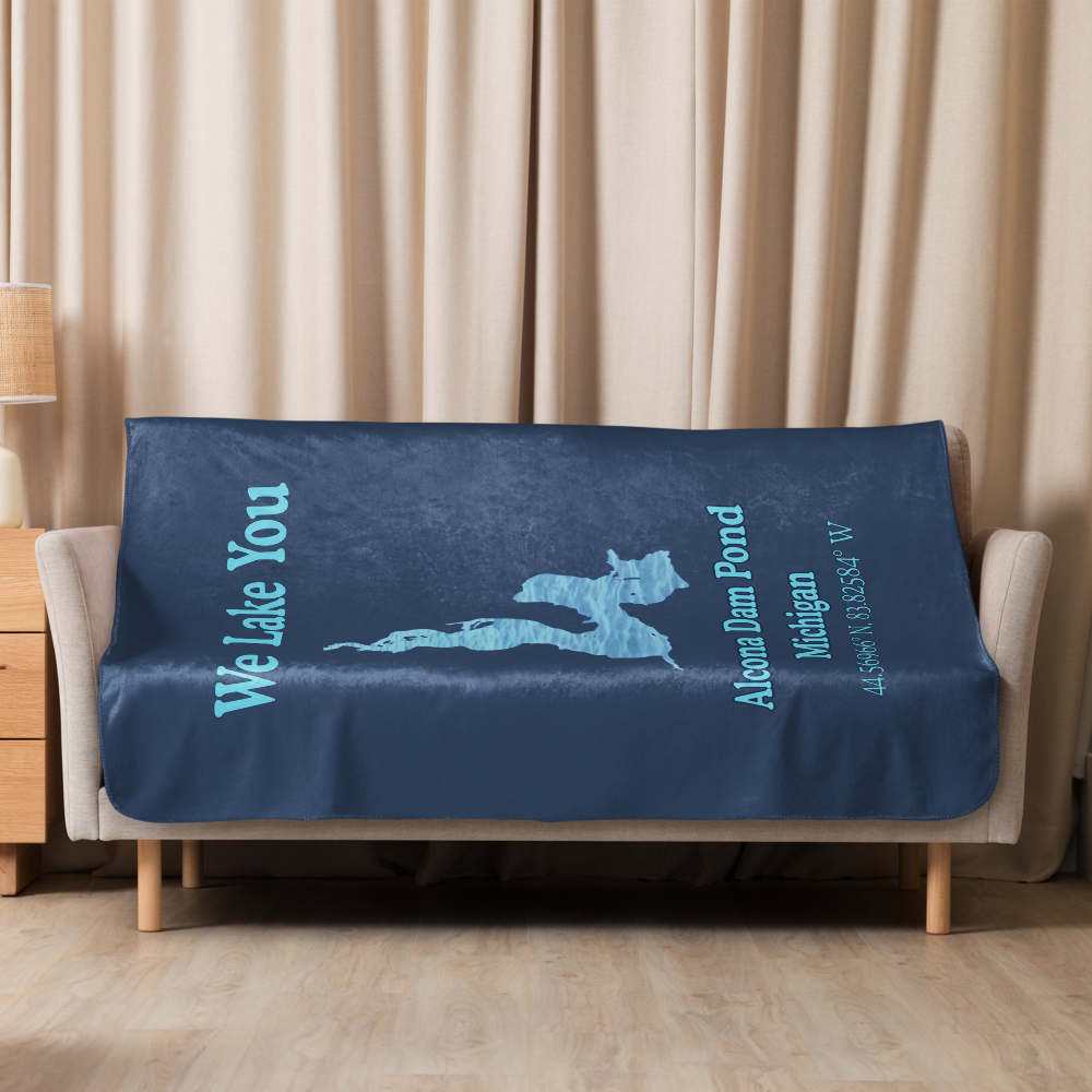 Alcona Dam Pond Sherpa Blanket