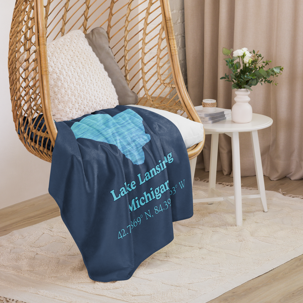 Lake Lansing Sherpa blanket