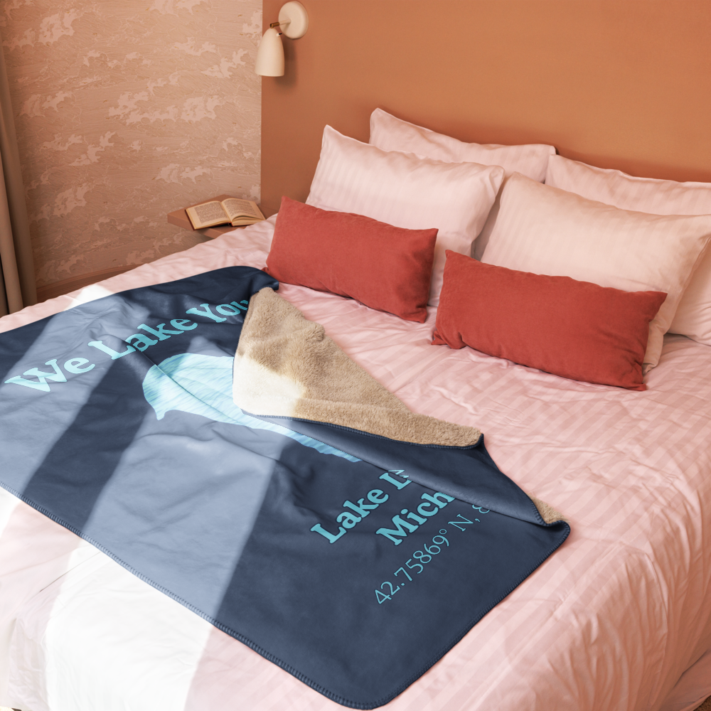 Lake Lansing Sherpa blanket