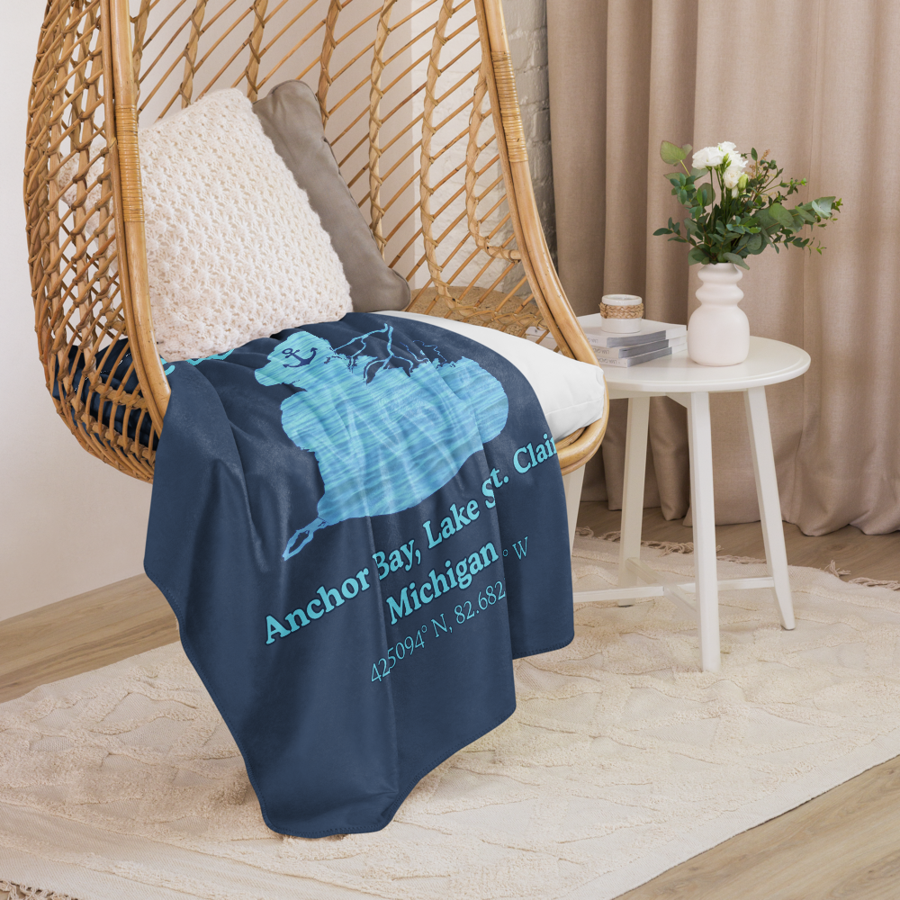 Anchor Bay, Lake St. Clair Sherpa Blanket