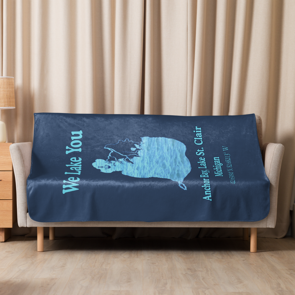 Anchor Bay, Lake St. Clair Sherpa Blanket