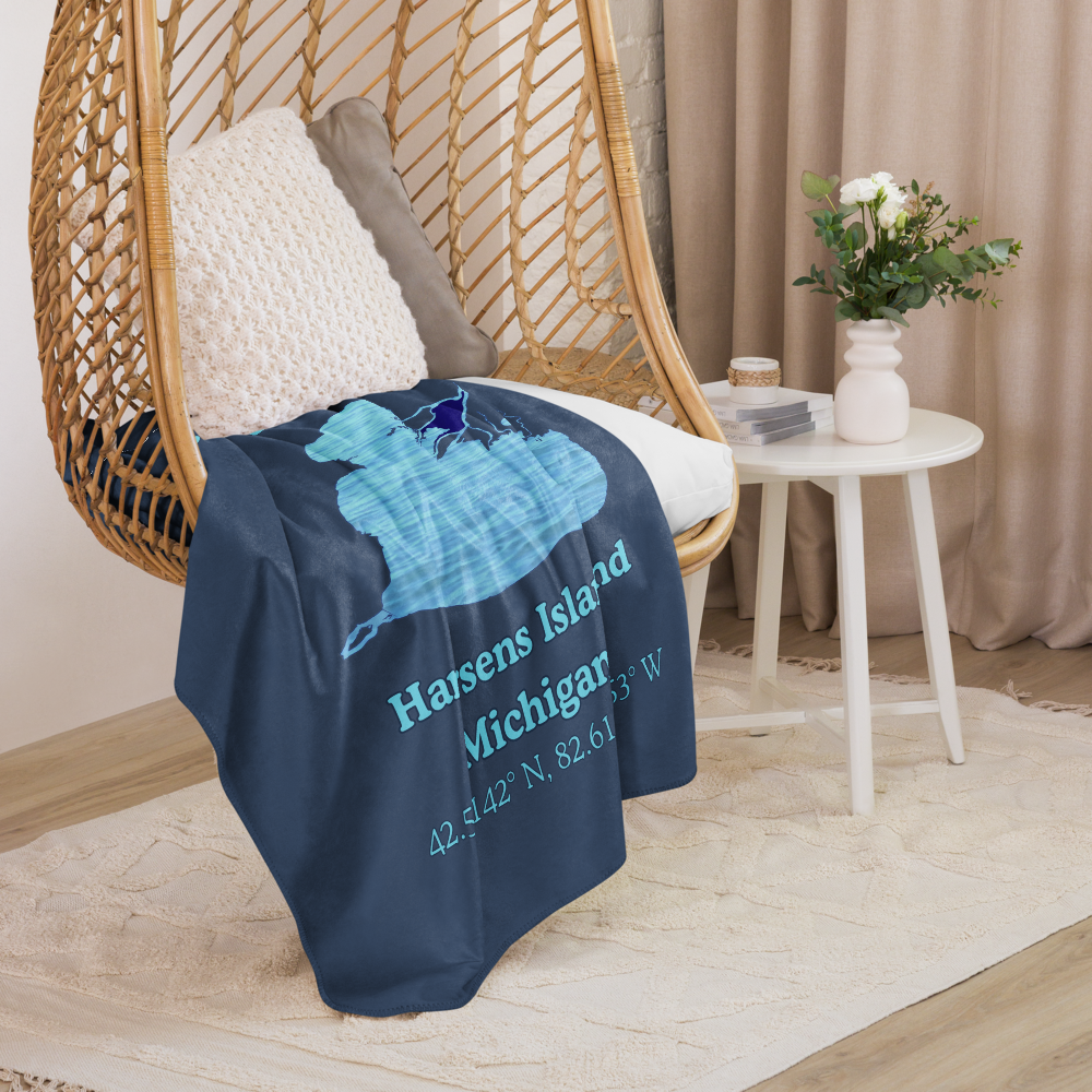 Harsens Island Sherpa Blanket