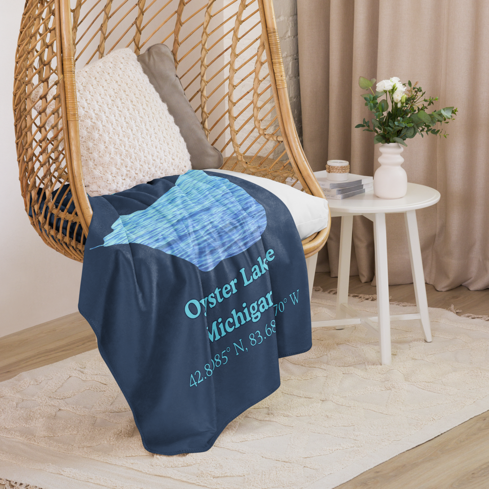 Oyster Lake Sherpa Blanket