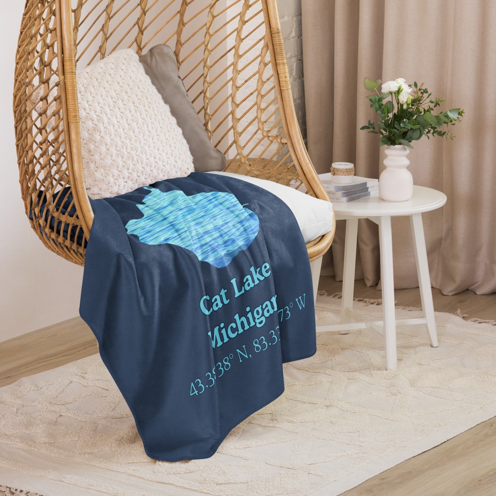 Cat Lake Sherpa Blanket
