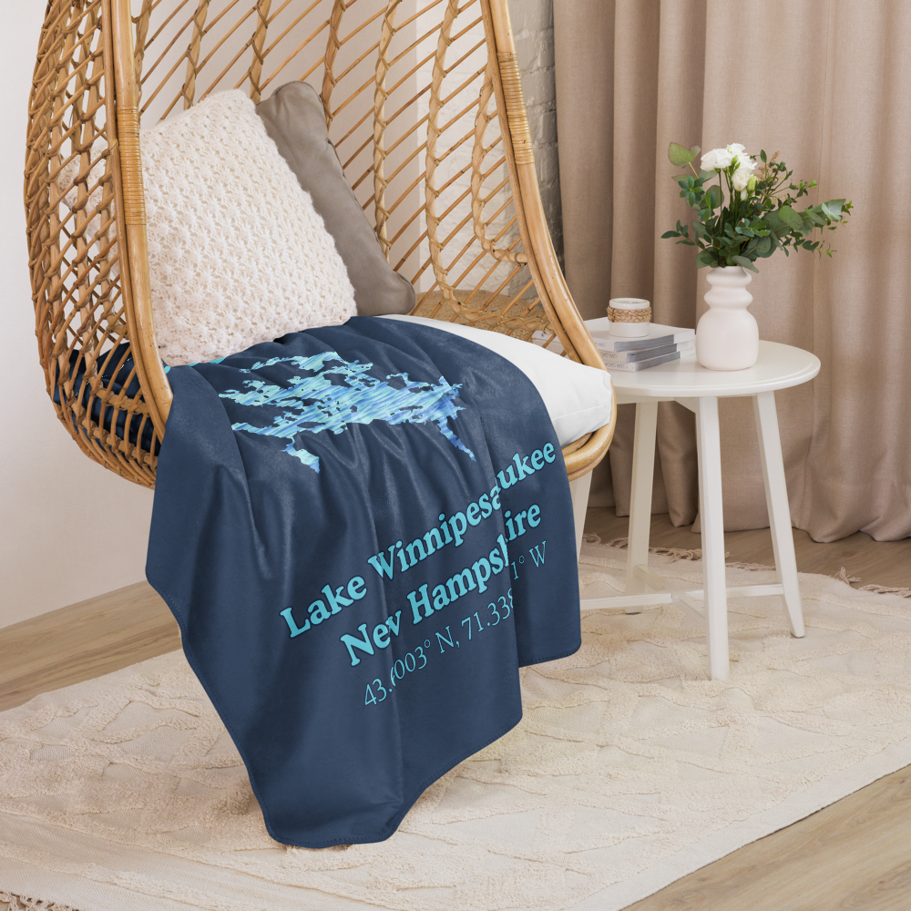 Lake Winnipesaukee Sherpa Blanket