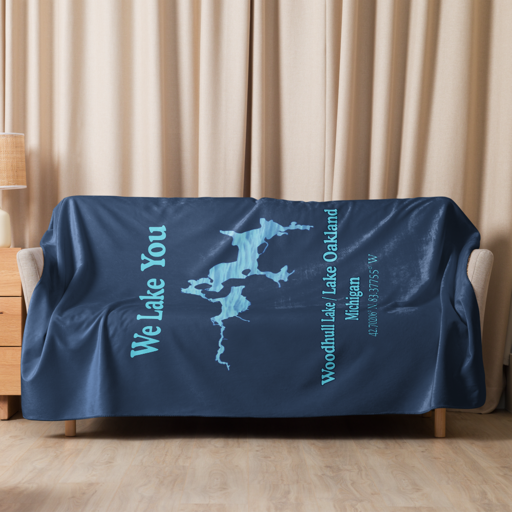 Woodhull Lake / Lake Oakland Sherpa Blanket