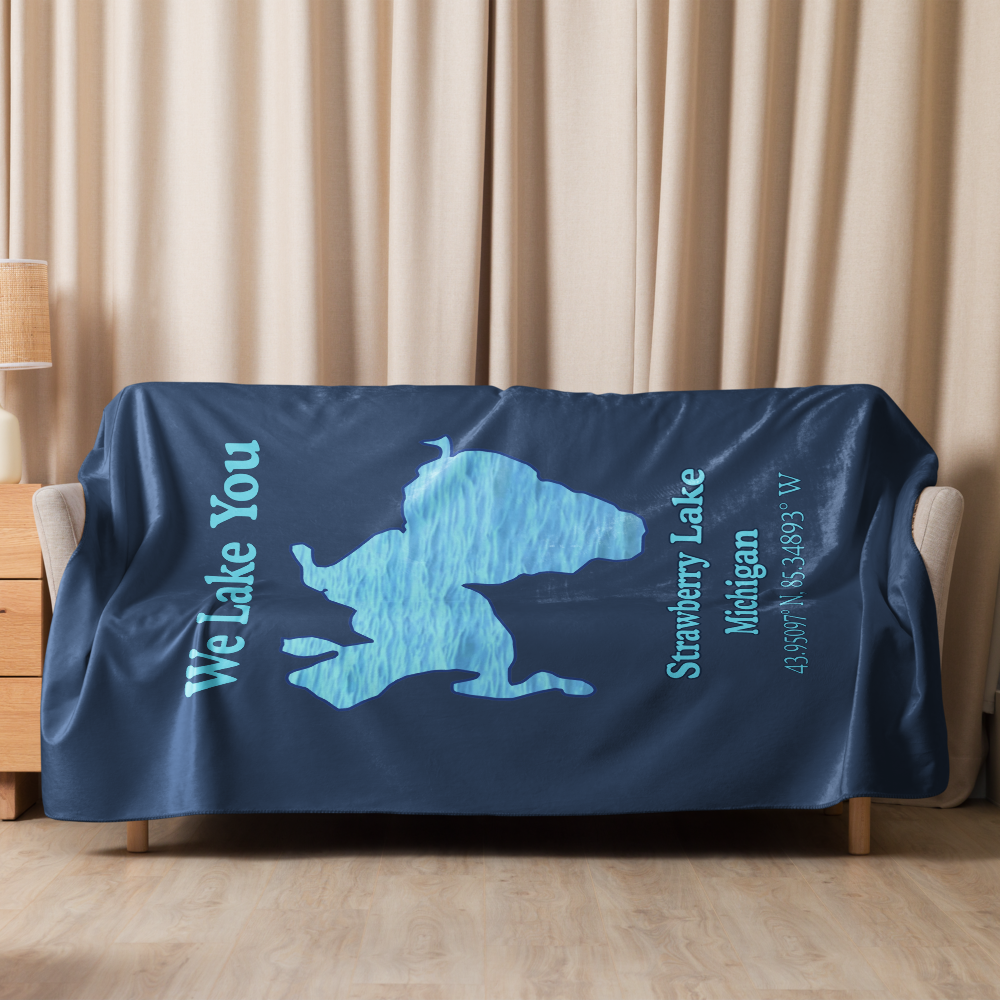 Strawberry Lake Sherpa Blanket